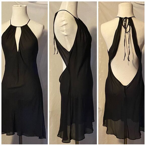 Vintage VS, Sheer V-Neck Halter, Slip Dress - Picture 3 of 15
